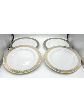 Platinum with Gold by Thun Baum Brothers Dinner Plates Set of 4 THUPLWG